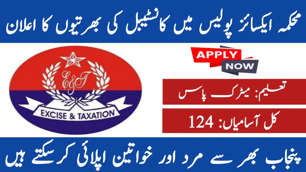 Excise and Taxation Department Jobs 2025